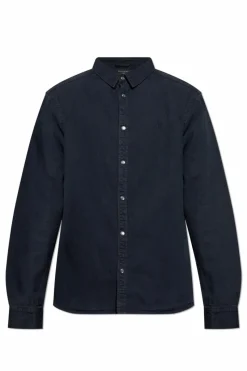 AllSaints NAVY BLUE Shirt Gleason
