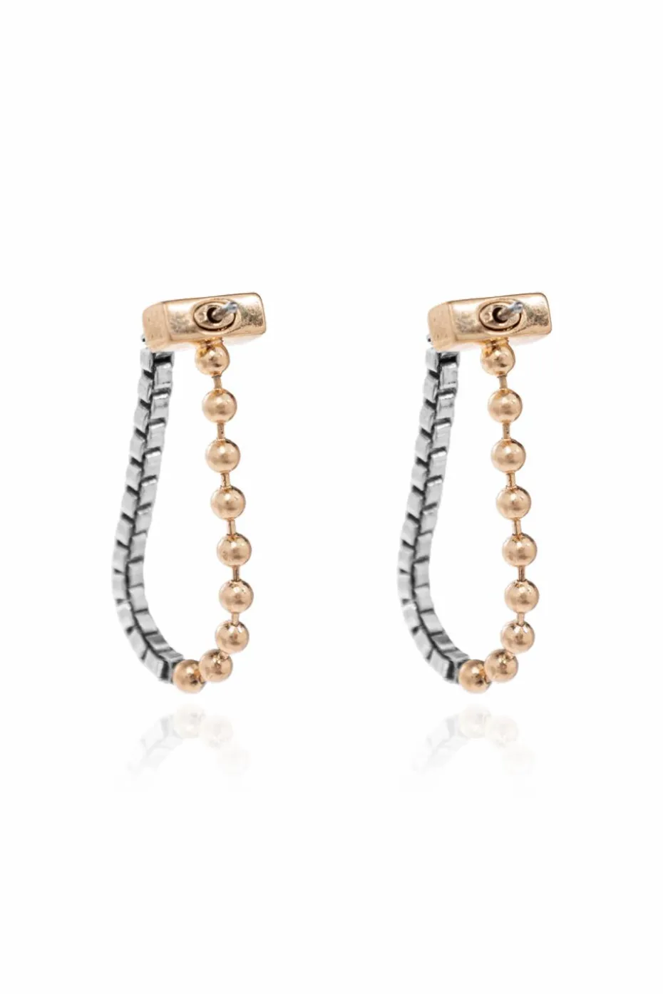 AllSaints SILVER Brass Earrings
