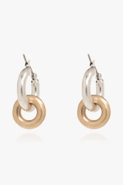 AllSaints SILVER ‘Grace Double’ hoop earrings