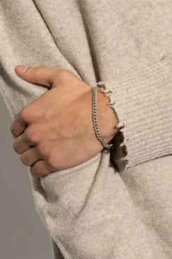AllSaints SILVER Logo Bracelet
