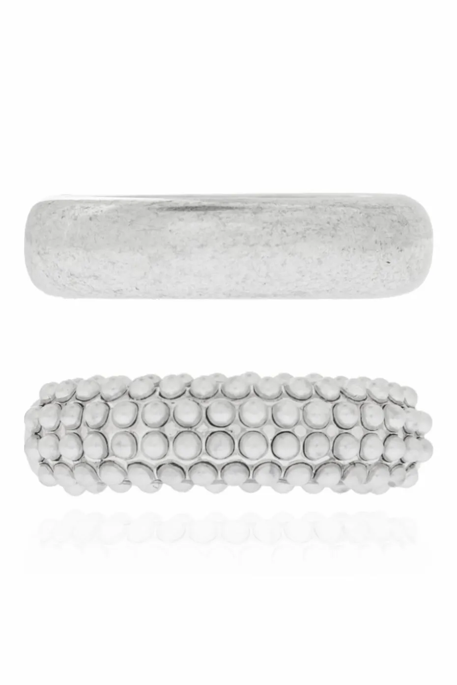 AllSaints SILVER Set of two different rings