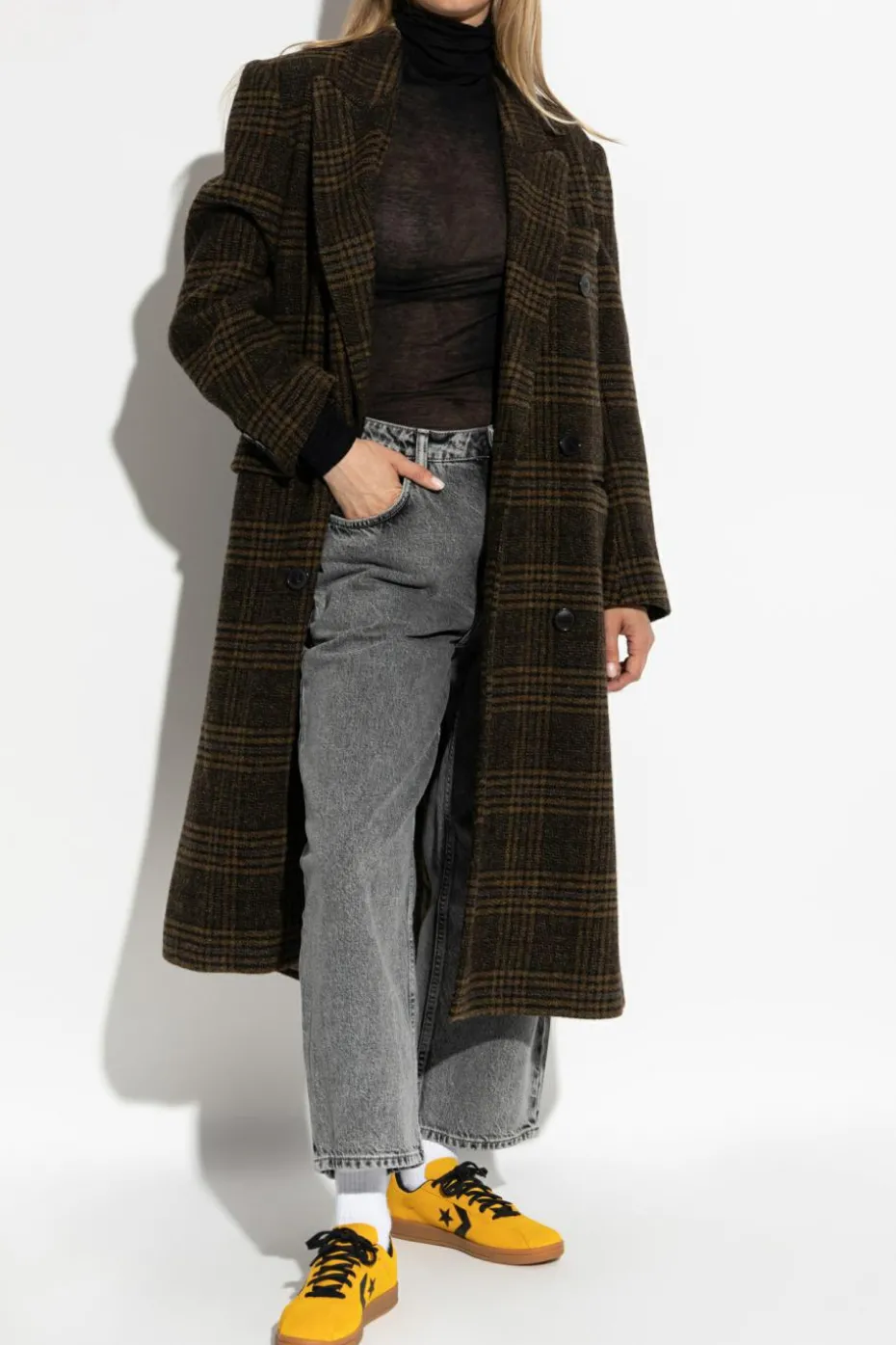 American Vintage BLACK Fitted turtleneck