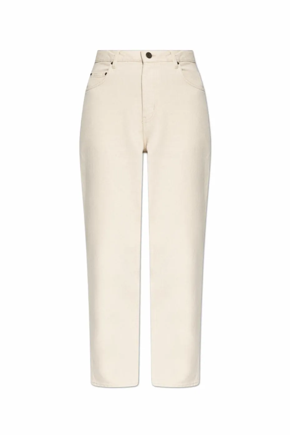 American Vintage cream High-waisted jeans