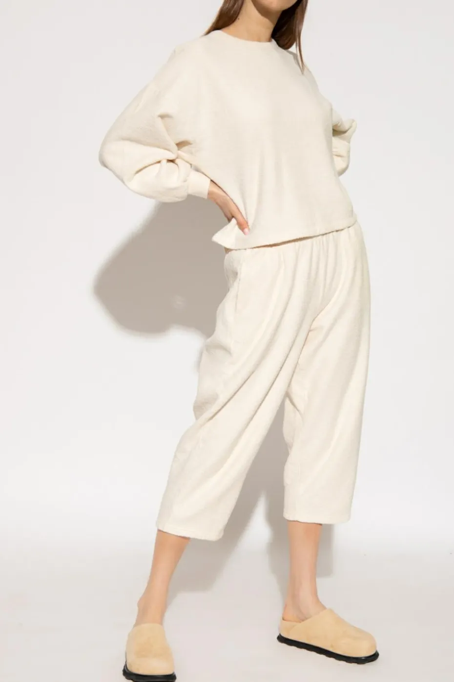 American Vintage cream Textured sweatshirt
