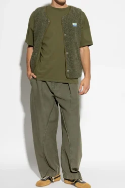 American Vintage GREEN T-shirt with a crew neck