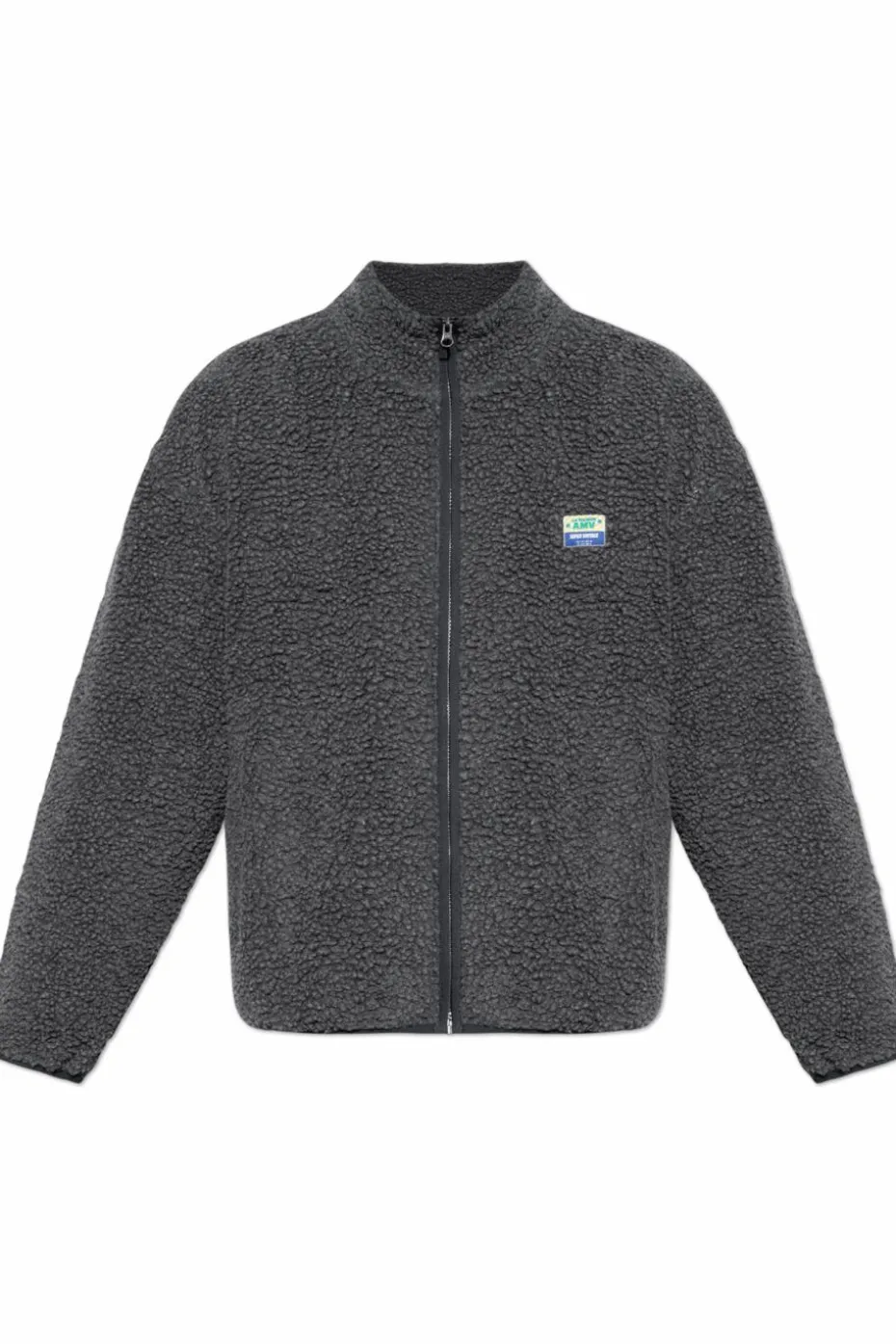 American Vintage GREY Furry sweatshirt with logo patch