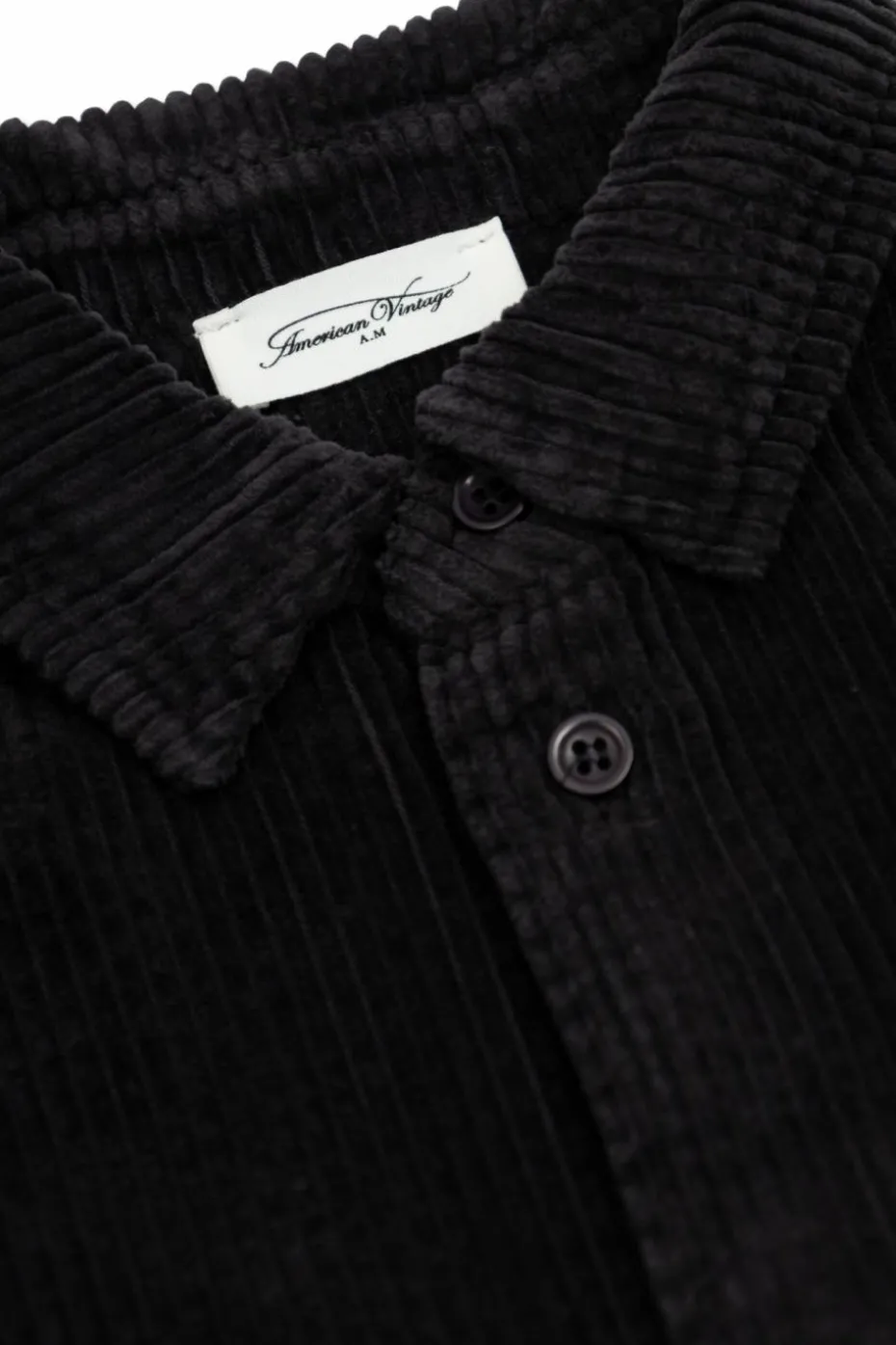 American Vintage Kids BLACK Corduroy shirt