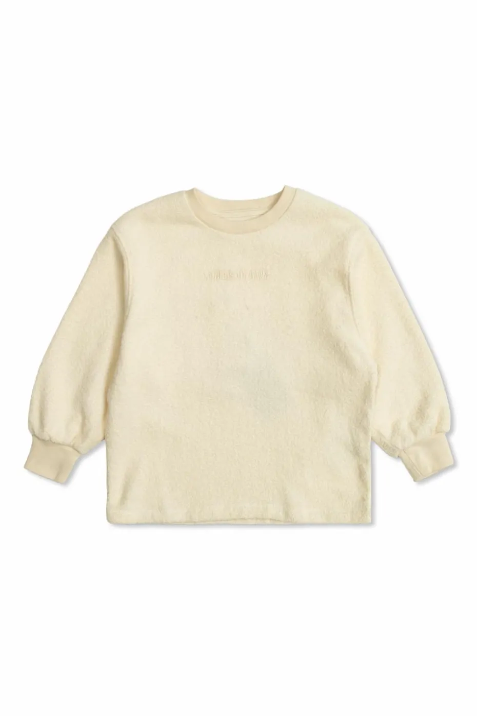 American Vintage Kids cream Sweatshirt with embroidered logo