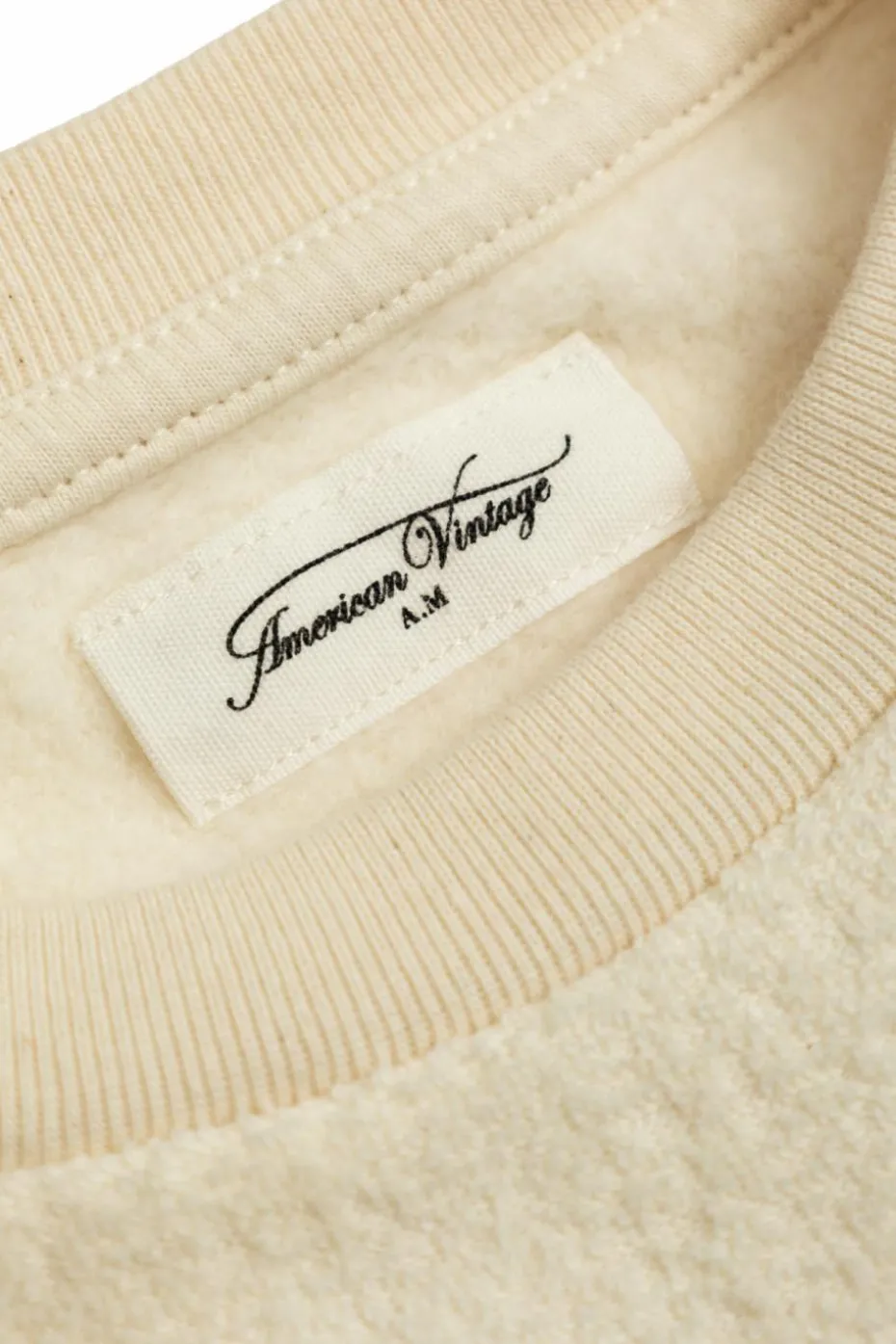 American Vintage Kids cream Sweatshirt with embroidered logo