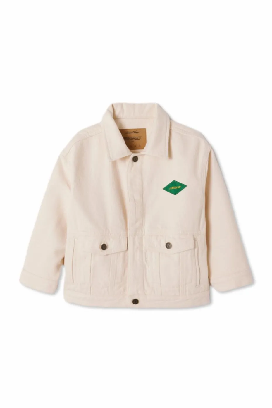 American Vintage Kids cream Jacket with logo