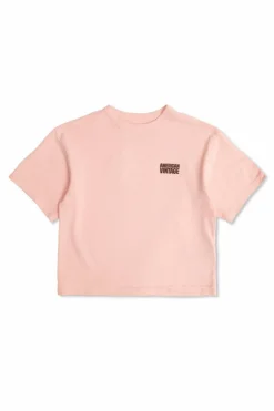 American Vintage Kids PINK Sweatshirt with printed logo