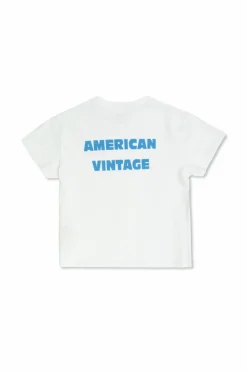 American Vintage Kids WHITE T-shirt with printed logo