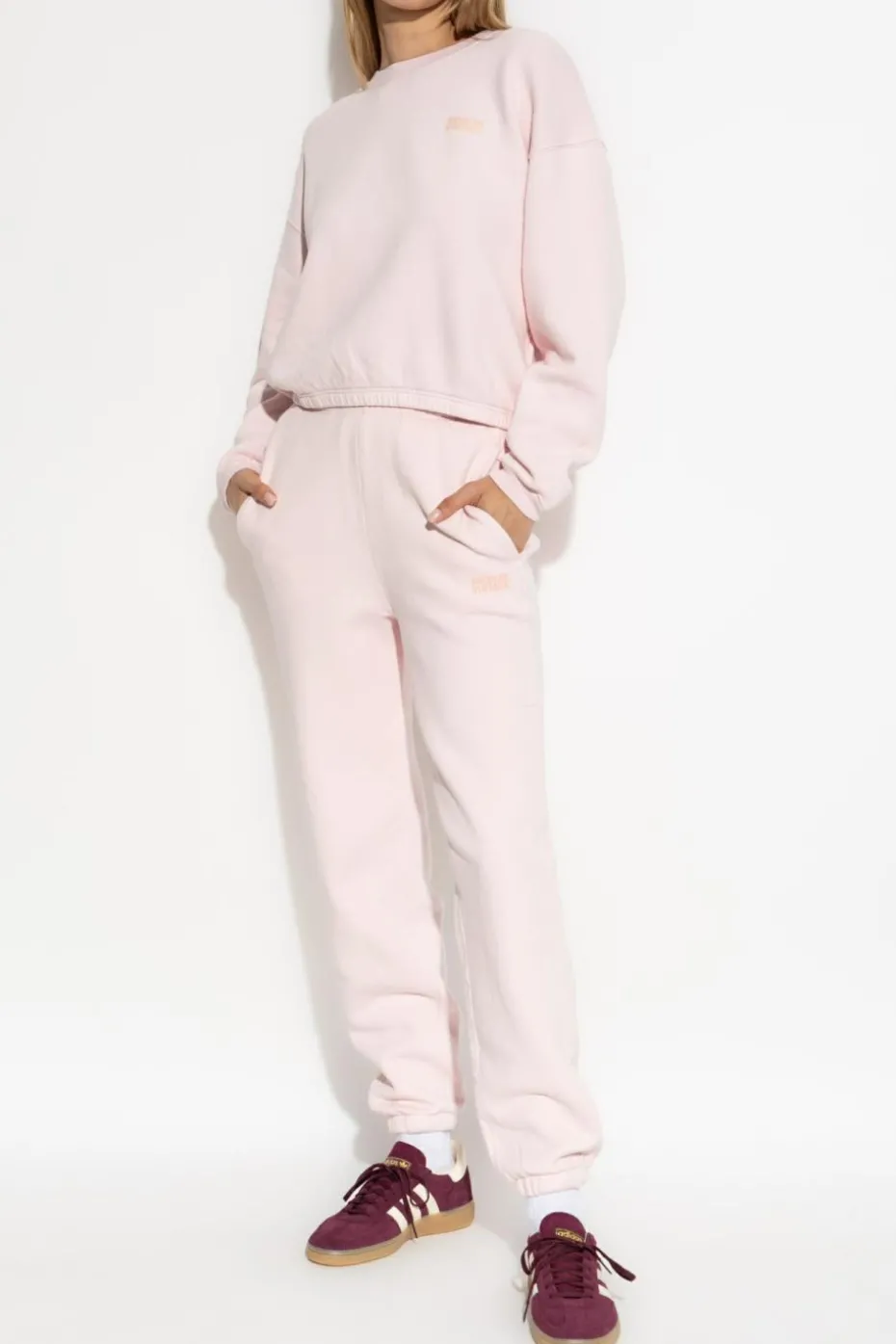 American Vintage PINK Sweatpants with printed logo
