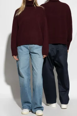 Ami Alexandre Mattiussi BURGUNDY Wool turtleneck