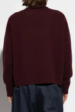 Ami Alexandre Mattiussi BURGUNDY Wool turtleneck