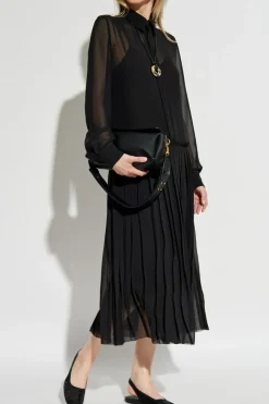 Ami Alexandre Mattiussi BLACK Dress with pleated finish