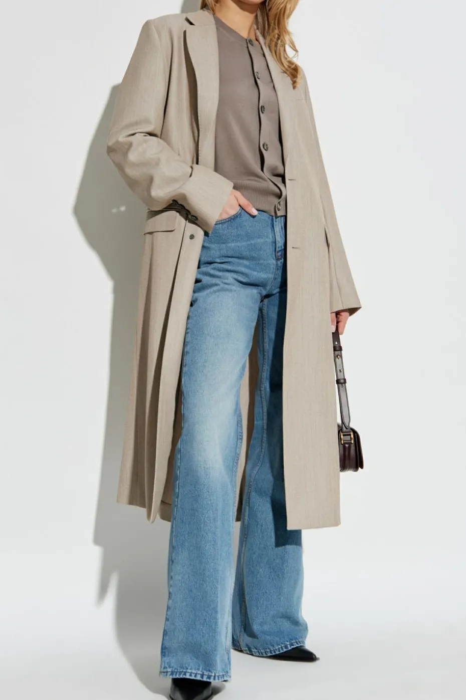 Ami Alexandre Mattiussi beige Wool coat
