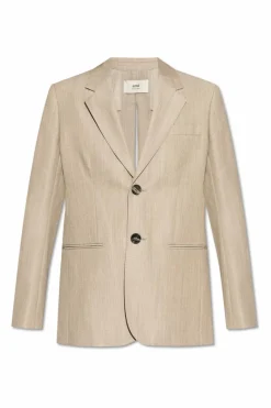 Ami Alexandre Mattiussi beige Wool Blazer