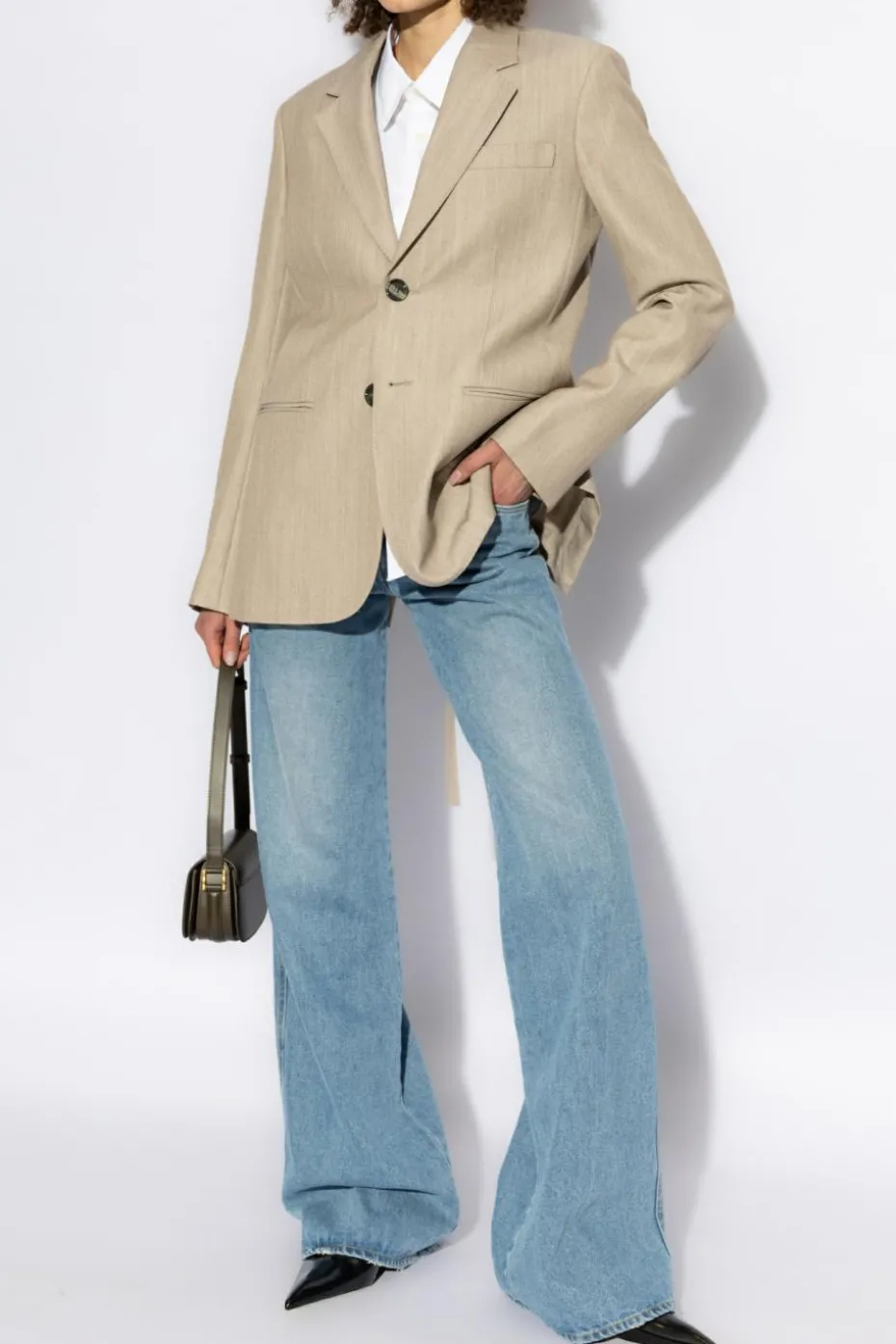 Ami Alexandre Mattiussi beige Wool Blazer