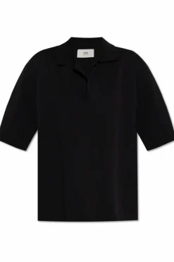 Ami Alexandre Mattiussi BLACK Loose fit polo