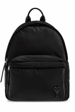 Ami Alexandre Mattiussi BLACK Backpack with logo