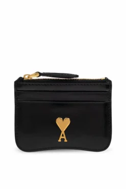 Ami Alexandre Mattiussi BLACK Leather card holder
