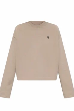 Ami Alexandre Mattiussi beige Sweatshirt with logo