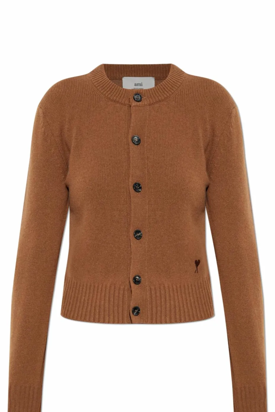 Ami Alexandre Mattiussi BROWN Cashmere cardigan