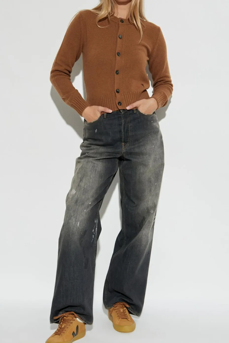 Ami Alexandre Mattiussi BROWN Cashmere cardigan