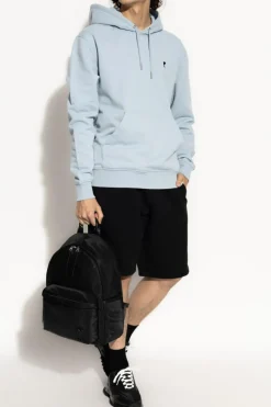 Ami Alexandre Mattiussi BLACK Shorts with logo