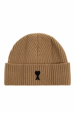 Ami Alexandre Mattiussi beige Wool beanie