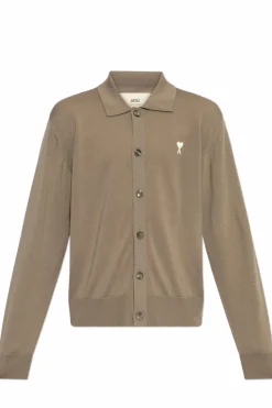 Ami Alexandre Mattiussi BROWN Wool Cardigan