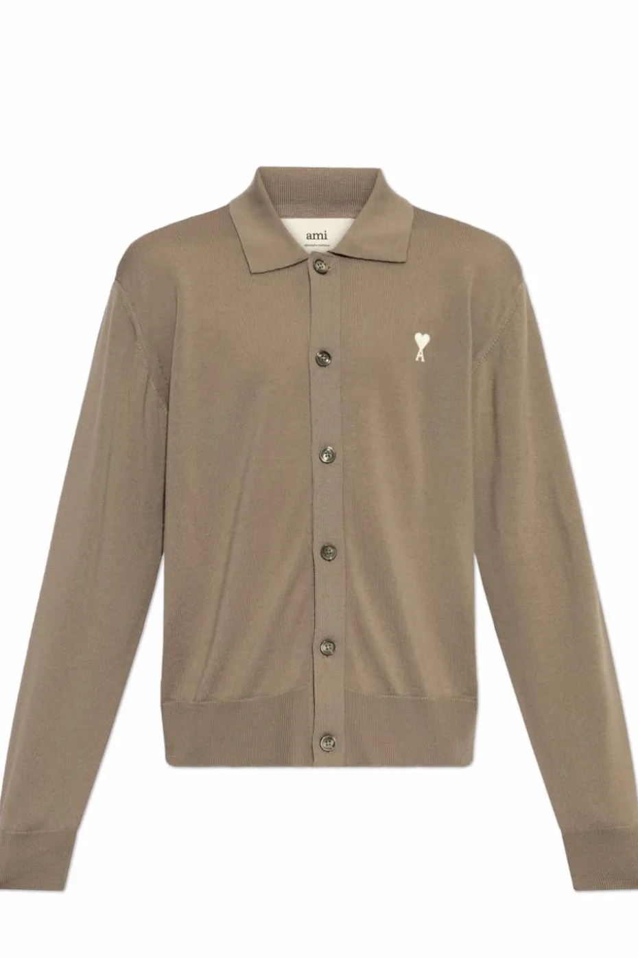 Ami Alexandre Mattiussi BROWN Wool Cardigan