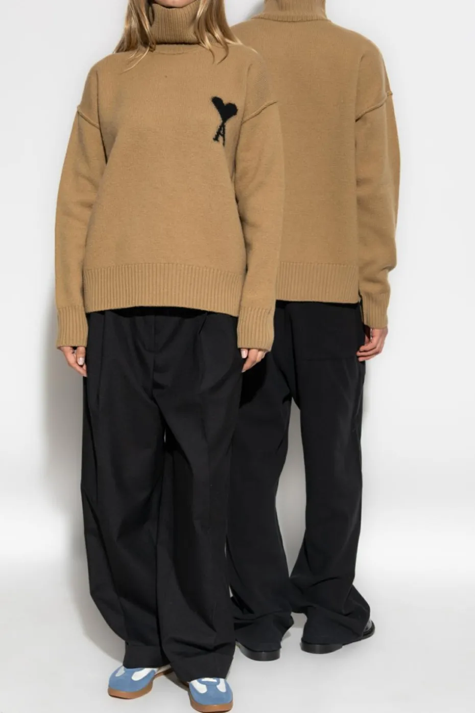 Ami Alexandre Mattiussi beige Wool turtleneck