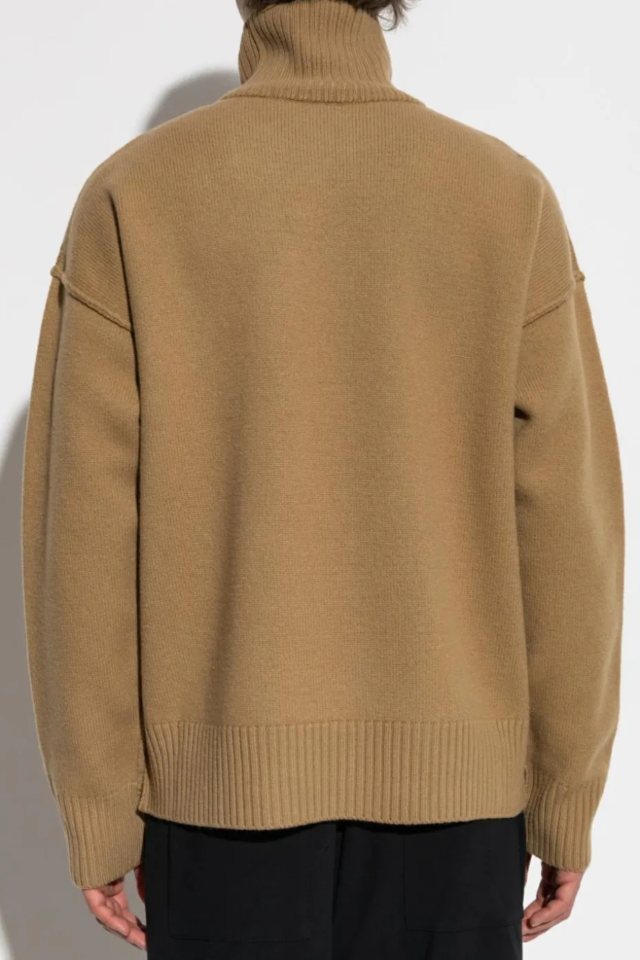 Ami Alexandre Mattiussi beige Wool turtleneck