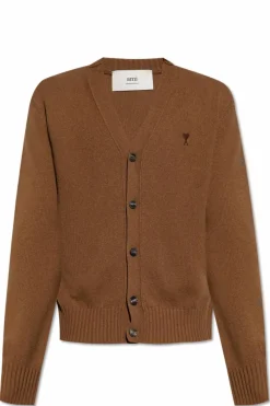 Ami Alexandre Mattiussi BROWN Cashmere cardigan