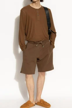 Ami Alexandre Mattiussi BROWN Shorts with logo