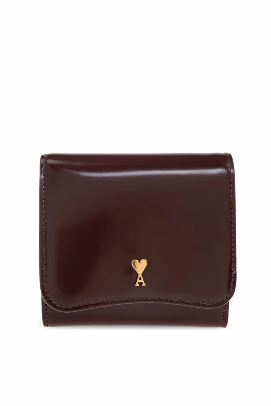 Ami Alexandre Mattiussi BROWN Wallet with logo