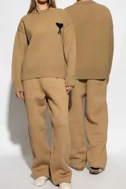 Ami Alexandre Mattiussi beige Wool sweater