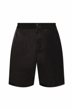 Ami Alexandre Mattiussi BLACK Shorts with logo on pocket