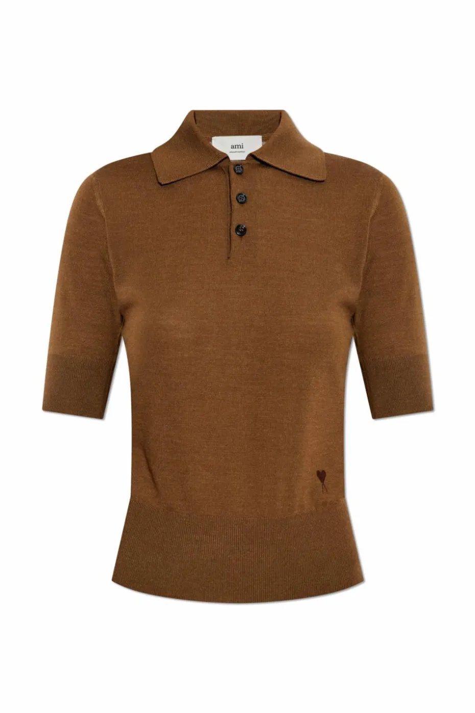 Ami Alexandre Mattiussi BROWN Polo with logo