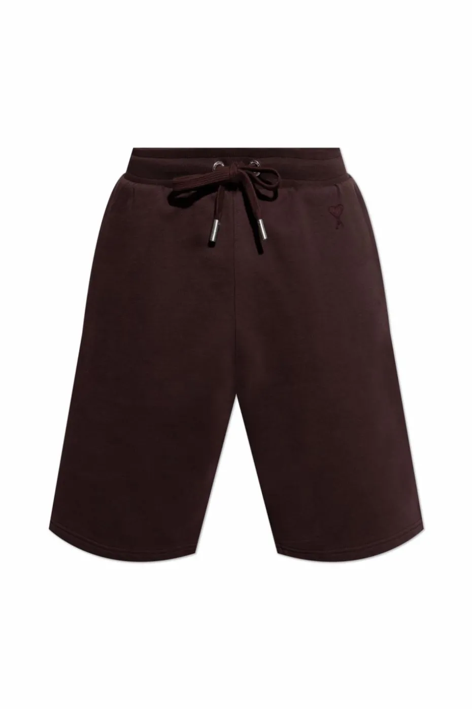 Ami Alexandre Mattiussi BURGUNDY Logo shorts