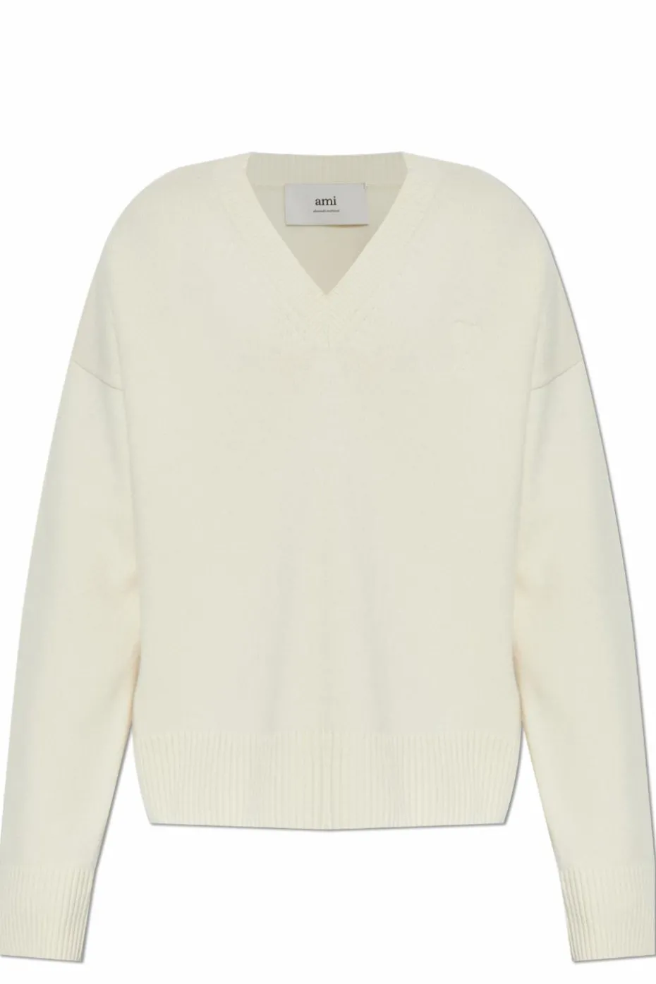 Ami Alexandre Mattiussi cream Sweater with logo