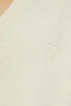 Ami Alexandre Mattiussi cream Sweater with logo