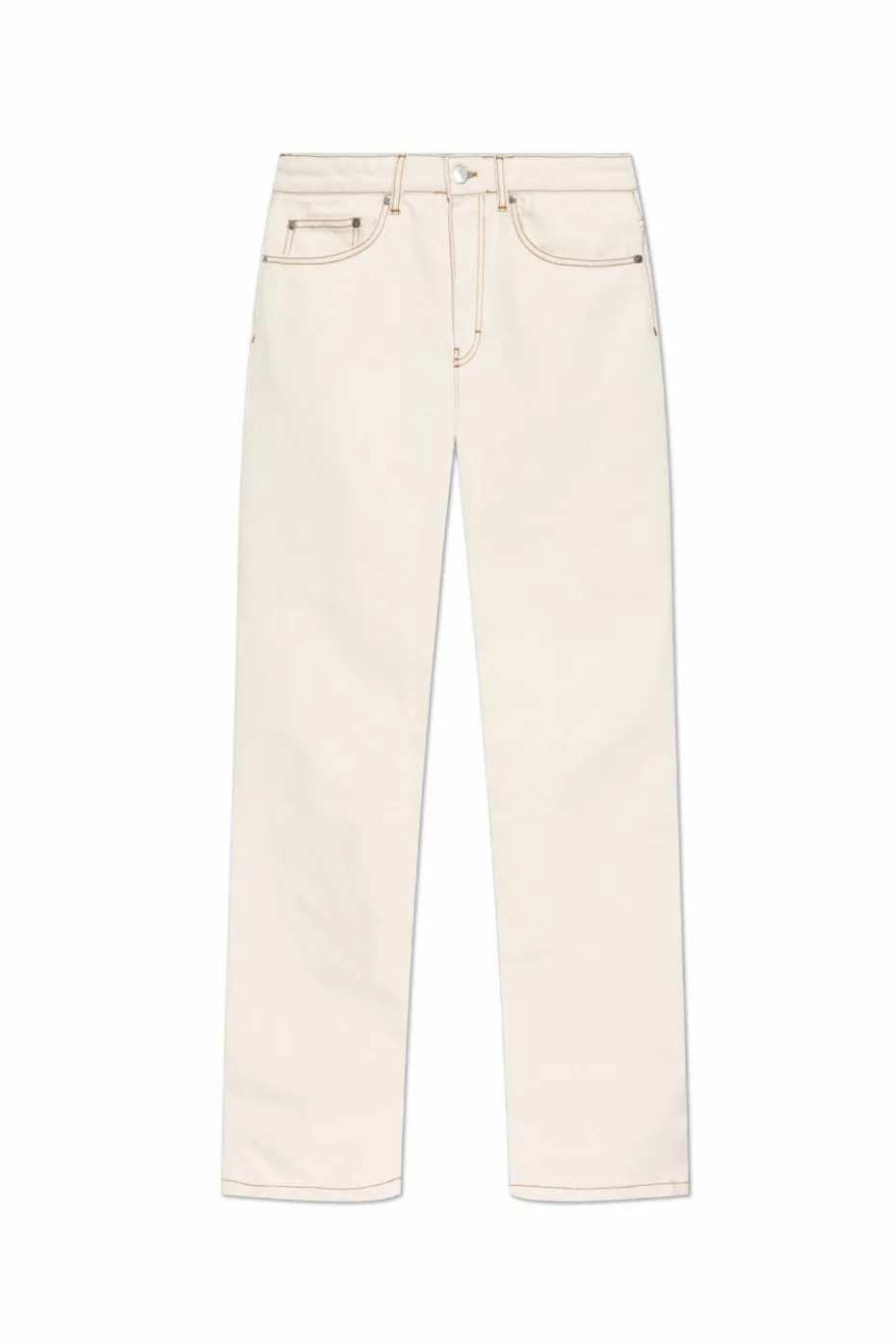 Ami Alexandre Mattiussi cream Pants with logo