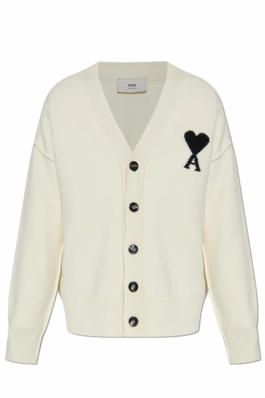 Ami Alexandre Mattiussi cream Wool cardigan