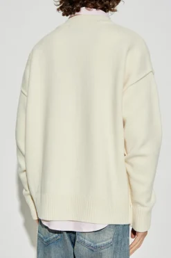 Ami Alexandre Mattiussi cream Wool cardigan