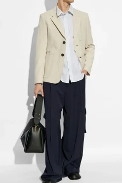 Ami Alexandre Mattiussi cream Blazer with open lapels