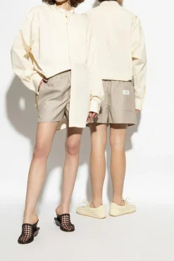 Ami Alexandre Mattiussi cream Pleated shirt