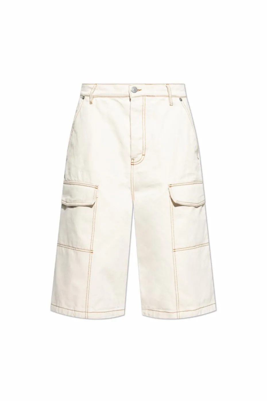 Ami Alexandre Mattiussi cream Logo shorts